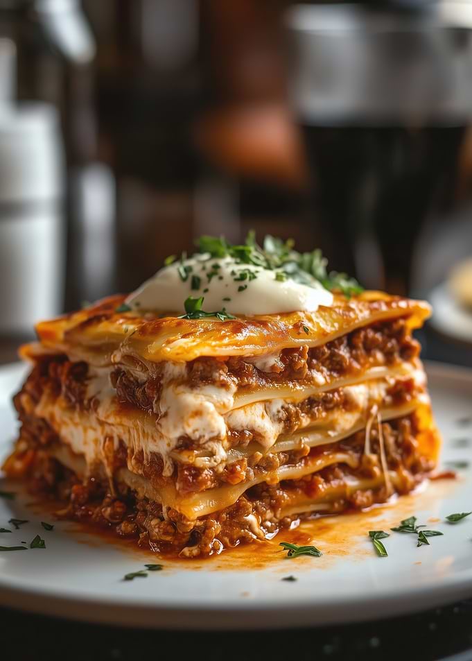 Lasagna with Creamy Topping