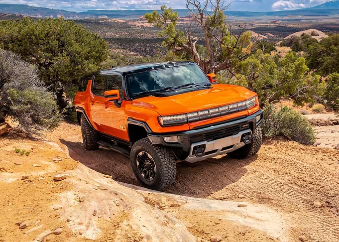 Orange Hummer EV Off-Road