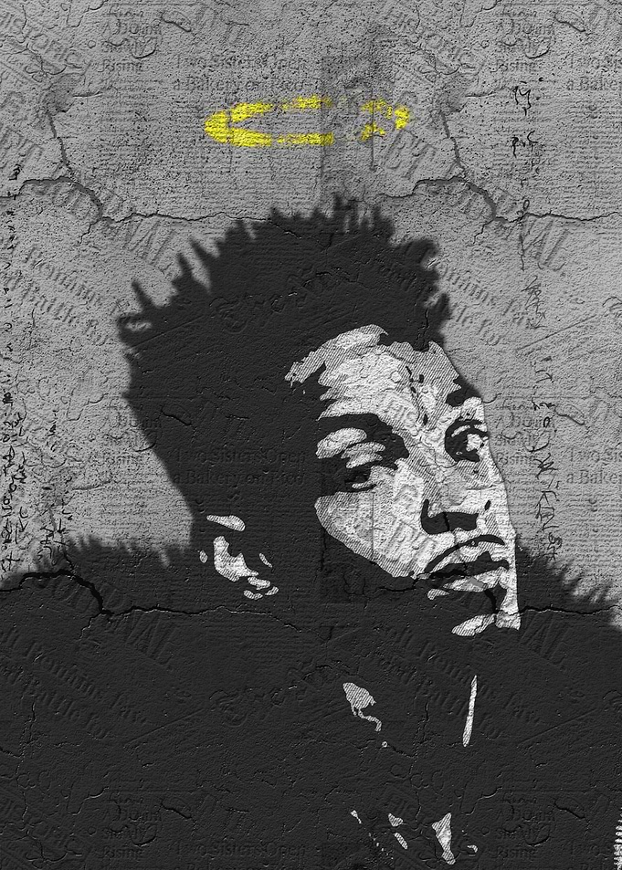 Graffiti Portrait with Halo
