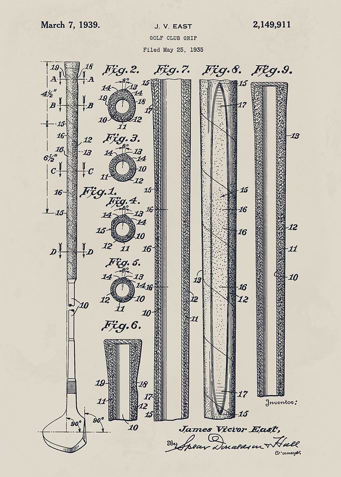 Golf Club Grip Patent
