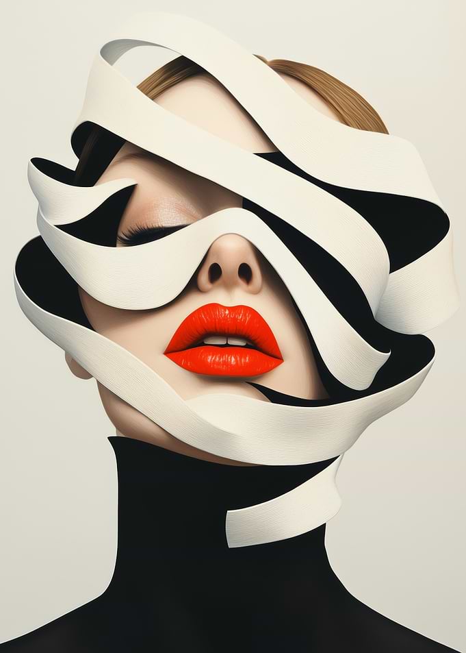 Ribboned Illusion: A Surreal Vision