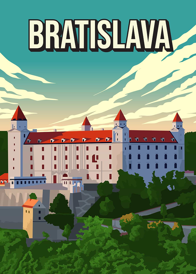 Bratislava Castle Travel Poster