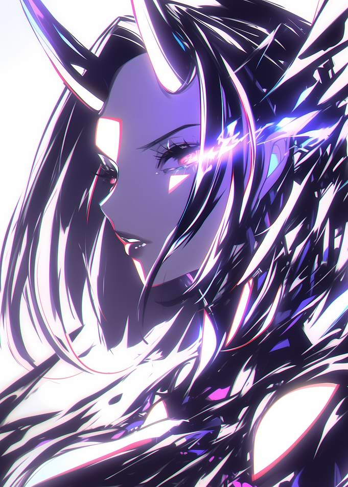 Anime Demon Girl Portrait