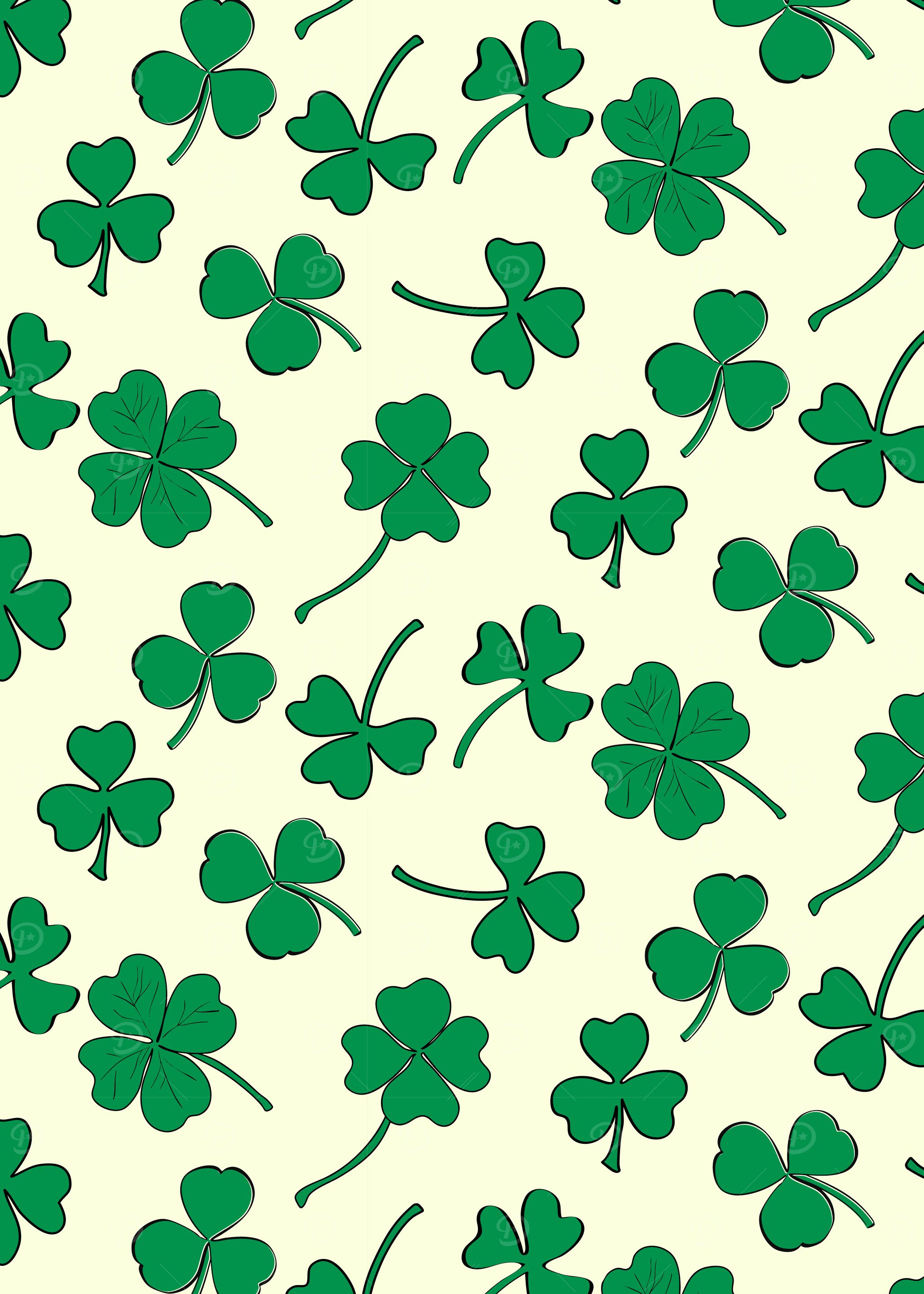 Lucky Shamrock Clover Pattern