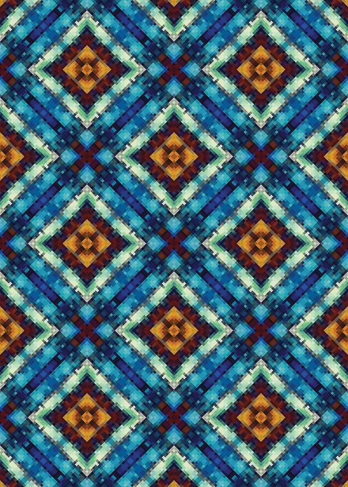 Geometric Diamond Pattern