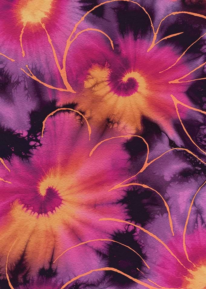 Abstract Watercolor Flowers