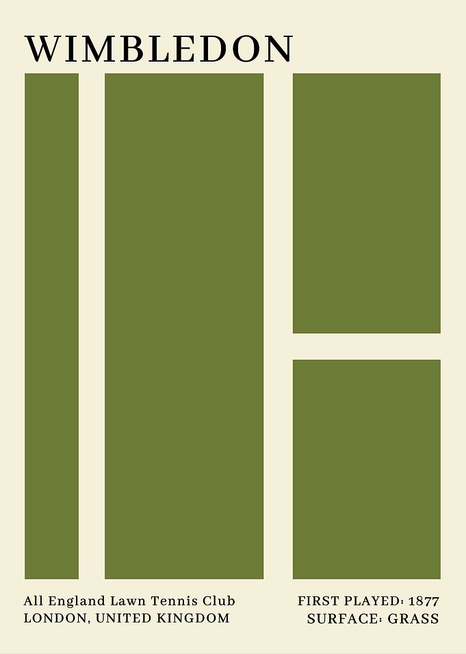 Wimbledon Tennis Poster