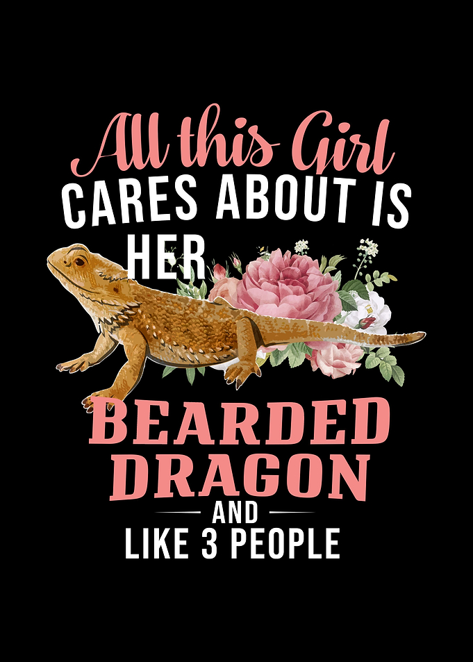 Bearded Dragon Lover Girl Graphic