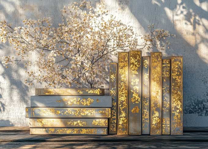 Gold-Leaf Bookshelf