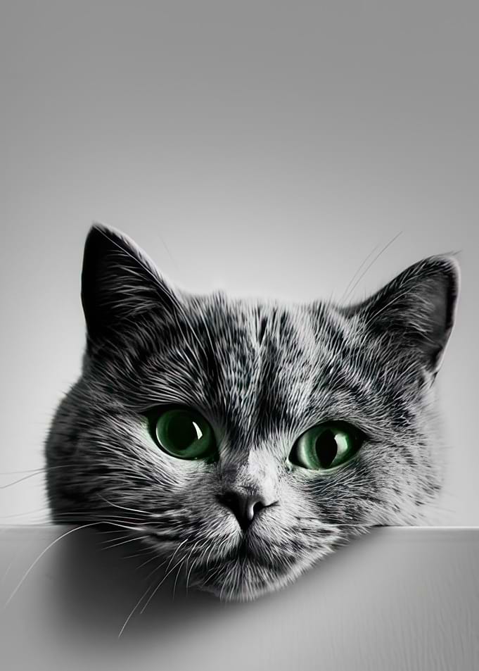 Curious Cat Portrait