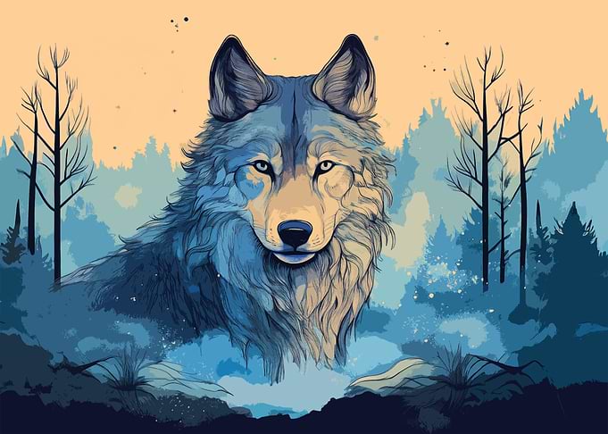 Wolf in the Woods