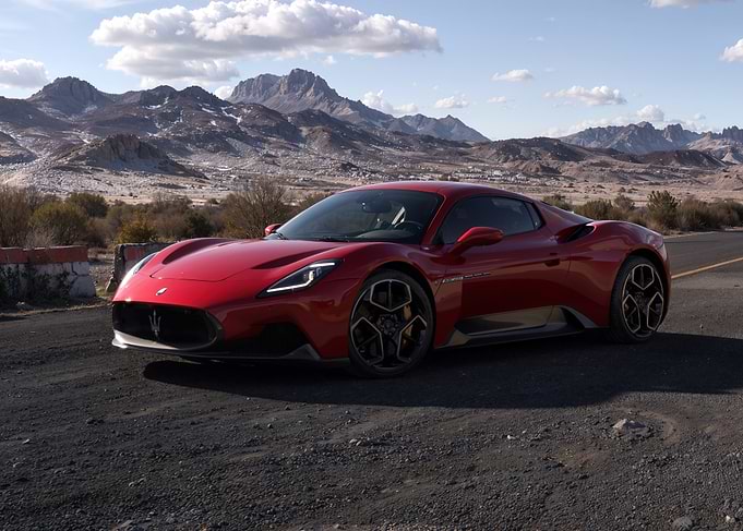 Red Maserati MC20 Sports Car