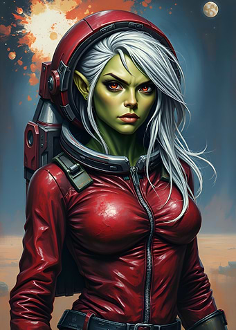 Spacefaring Female orc