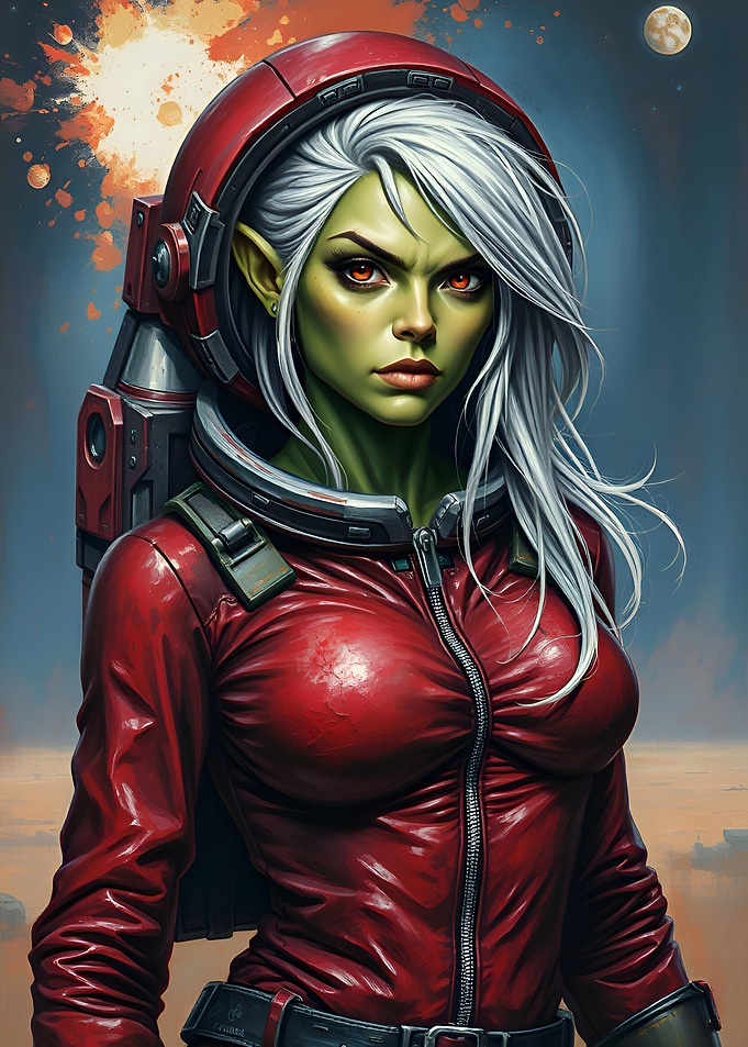 Spacefaring Female orc