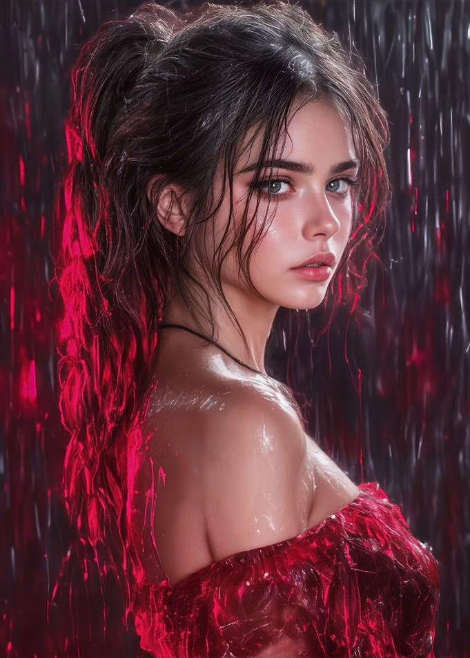 Woman in Red Dress