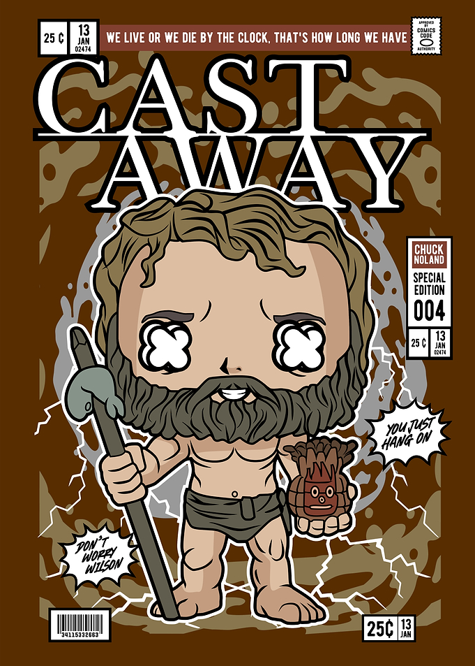 Cast Away Pop Art Comic