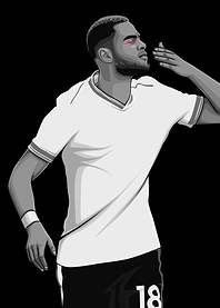 Cody Gakpo Black and White Version