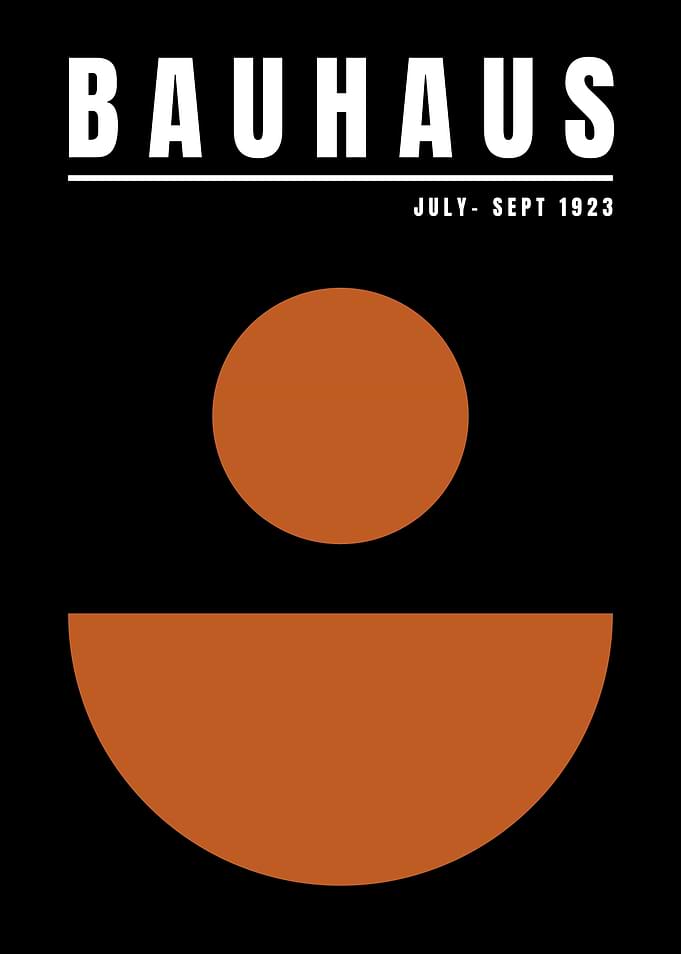 Bauhaus Geometric Poster