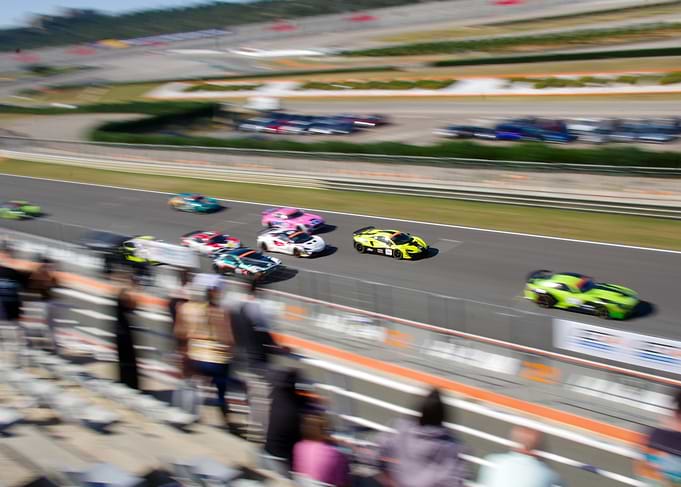 GT4 Race Cars on Track