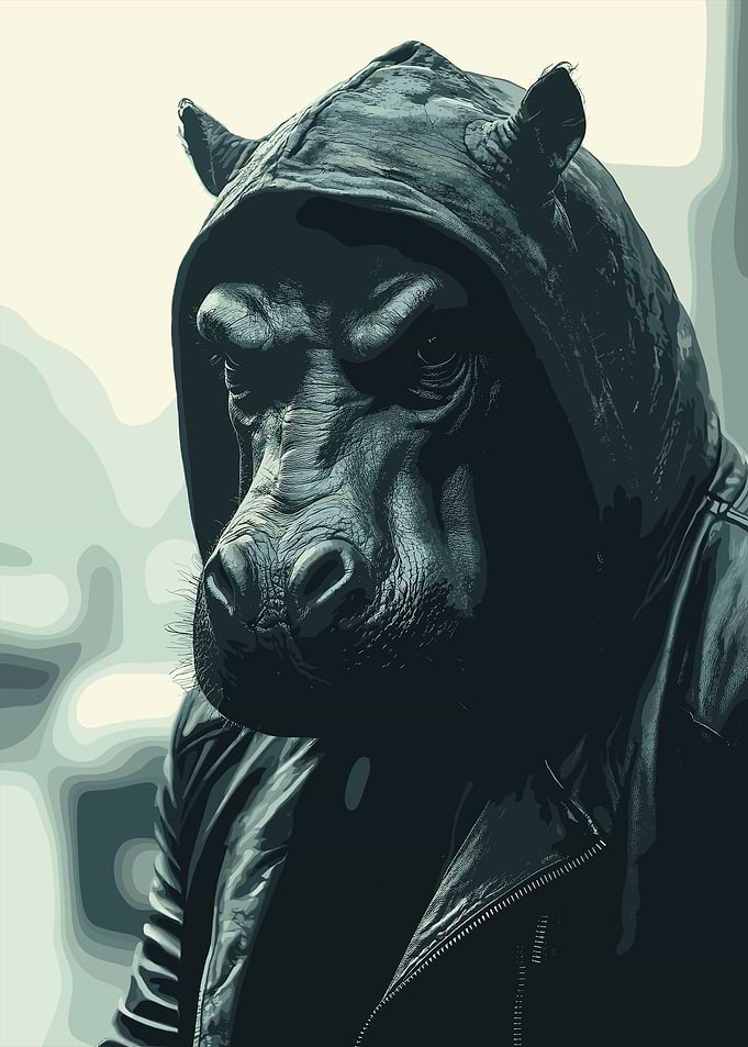 Hippo in a Hoodie