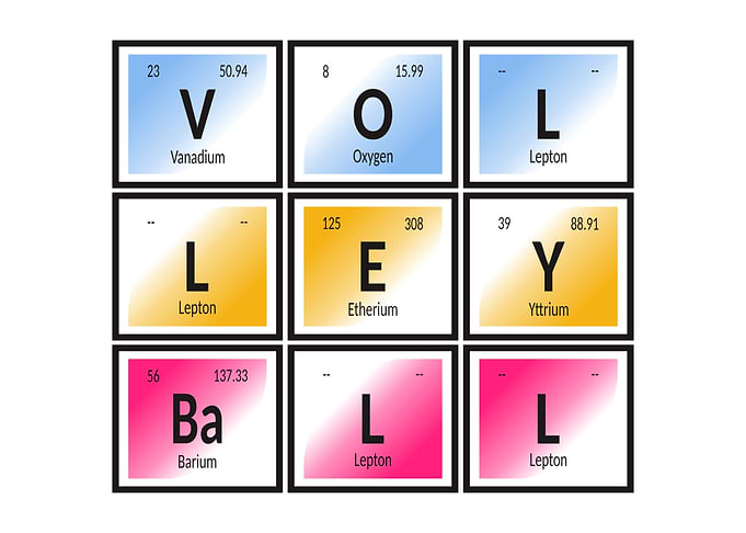 Volley Ball Periodic Table Elements