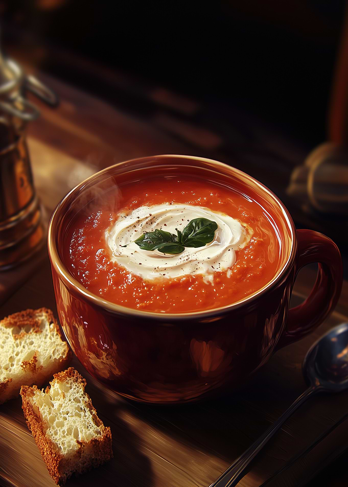 Tomato Soup with Basil