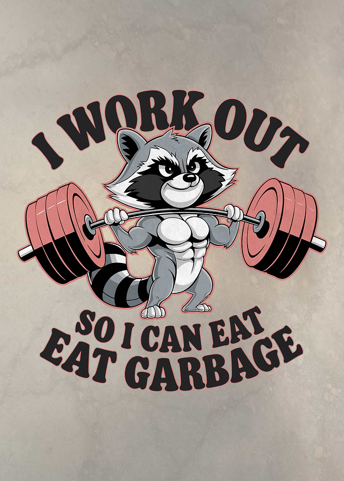 Raccoon Weightlifting