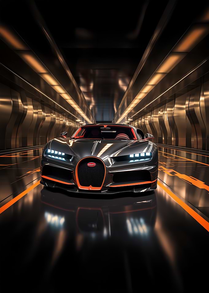 Bugatti Chiron in Tunnel