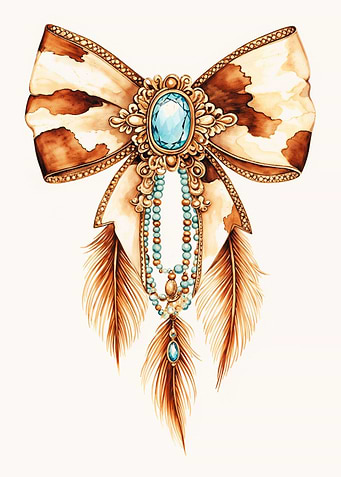 Ornate Bow with Feathers