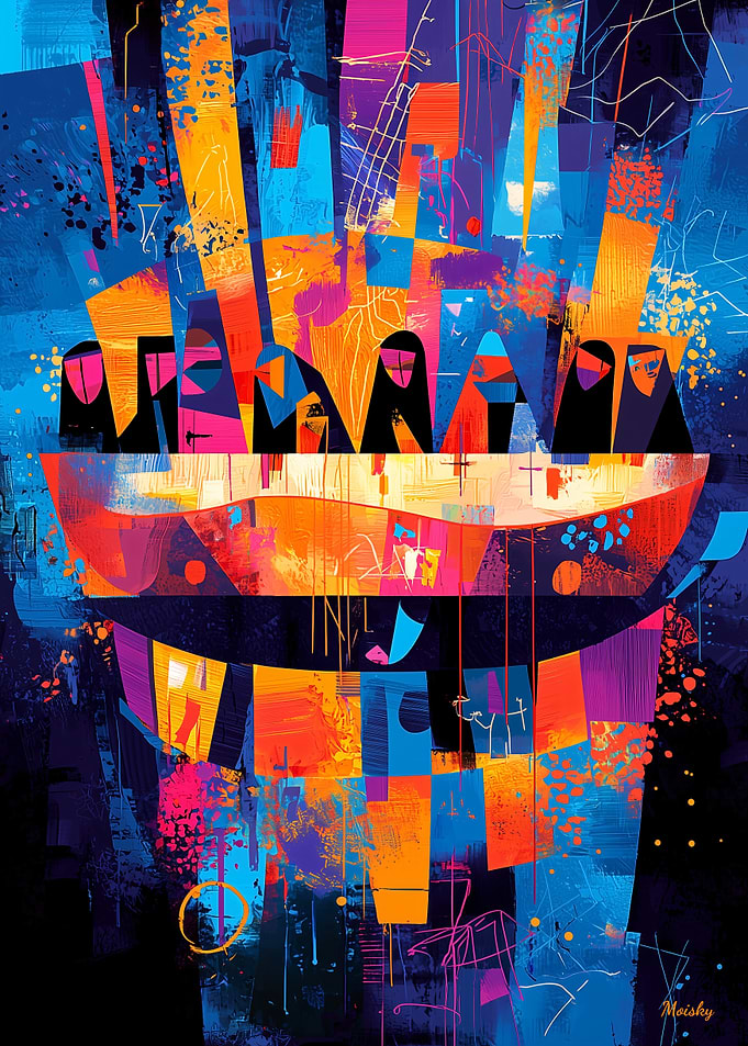 The Last Supper reinterpreted – Abstract Geometric Expressionism