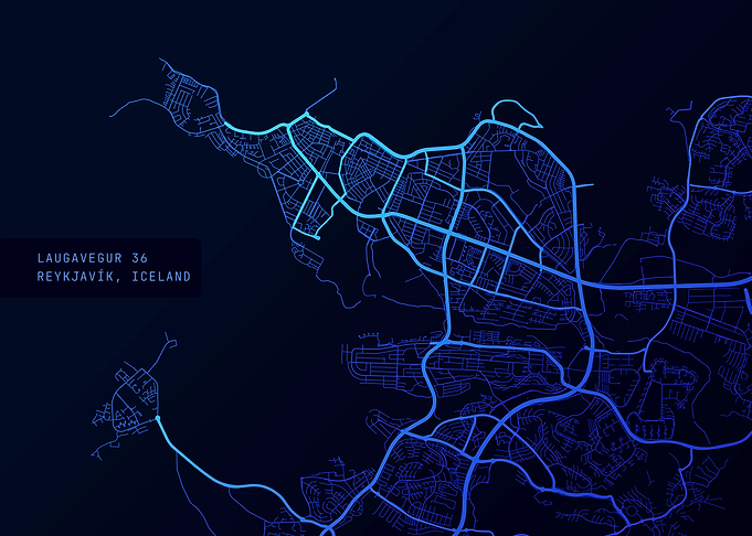 Reykjavík, Iceland - City Map