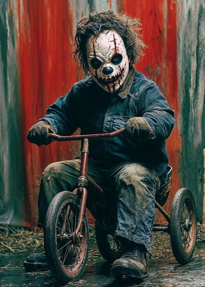 Creepy Clown on Tricycle