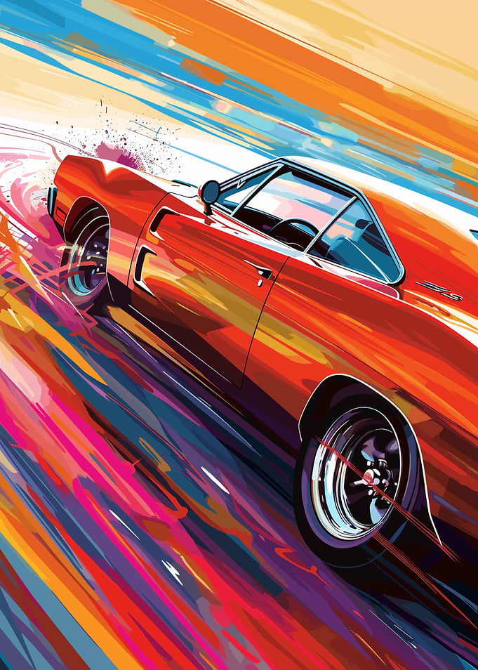 Dodge Charger Speed Art