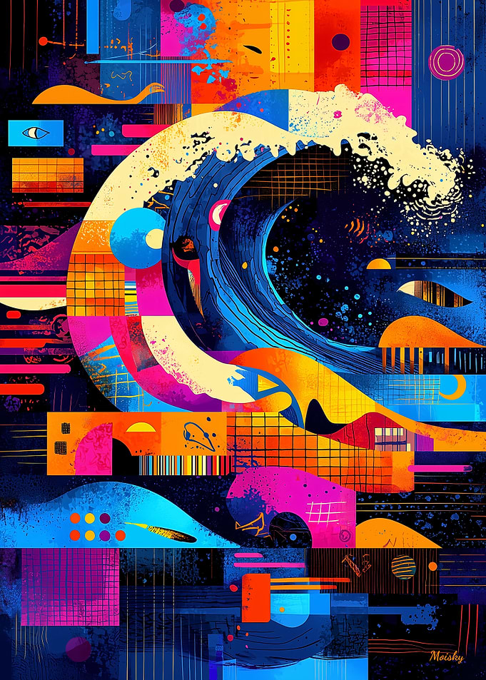 The Great Wave – Geometric Abstraction