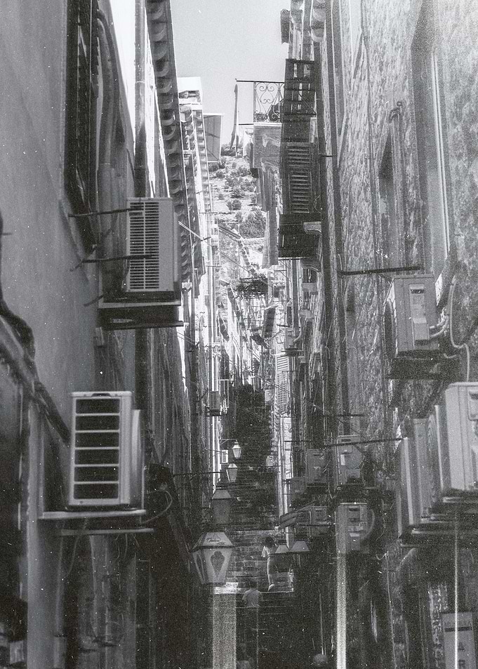 Narrow Alleyway in Old Town Dubrovnik