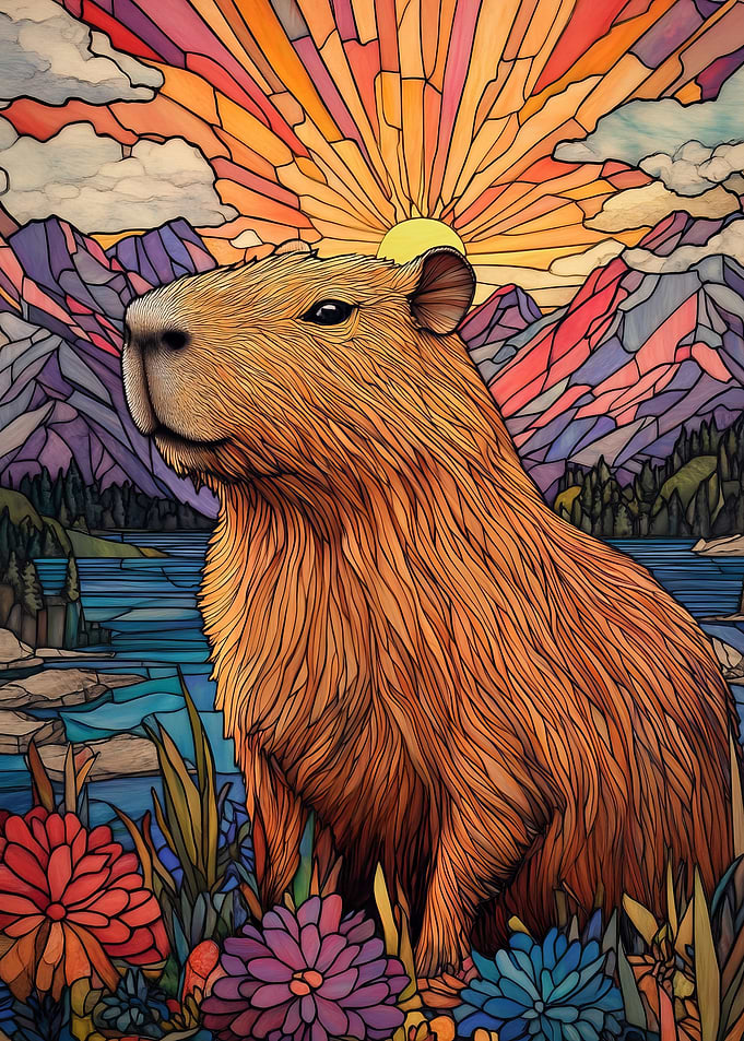 Capybara Sunset