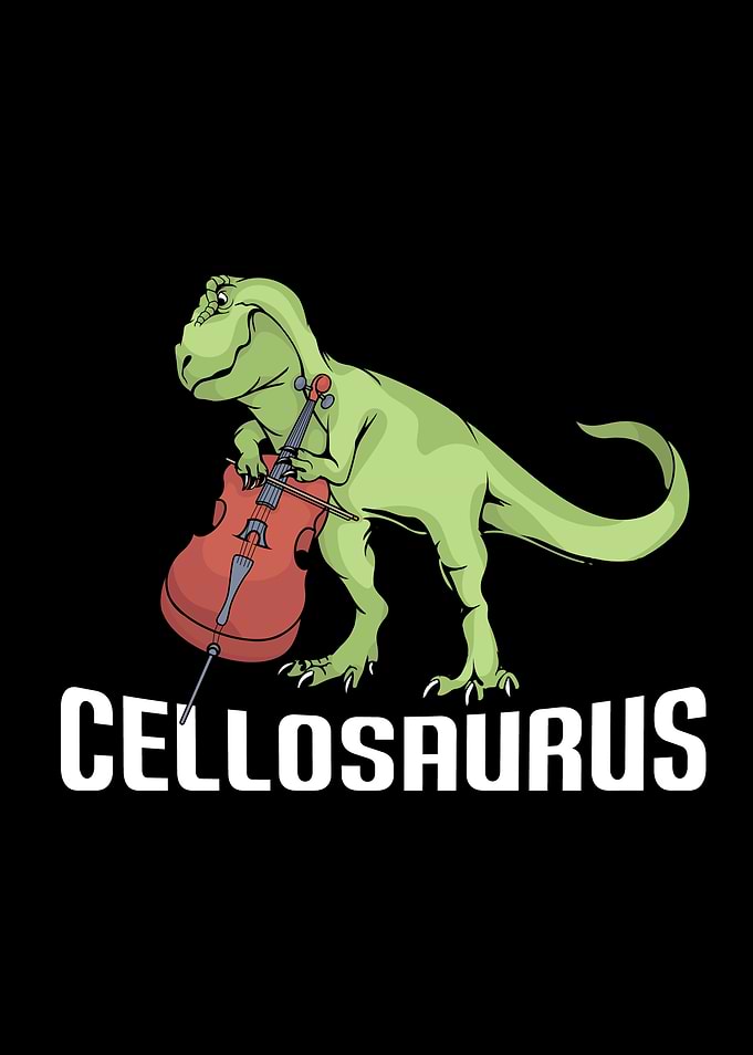 Cellosaurus Cello Player Kids Cello Music Lover Cellist
