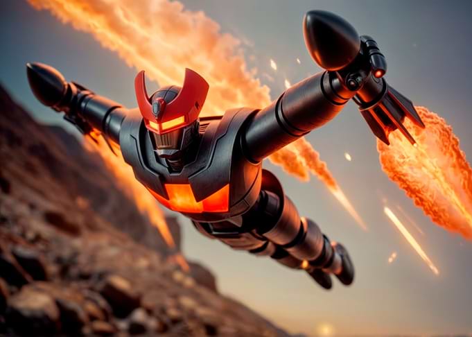Giant Robot in Flight