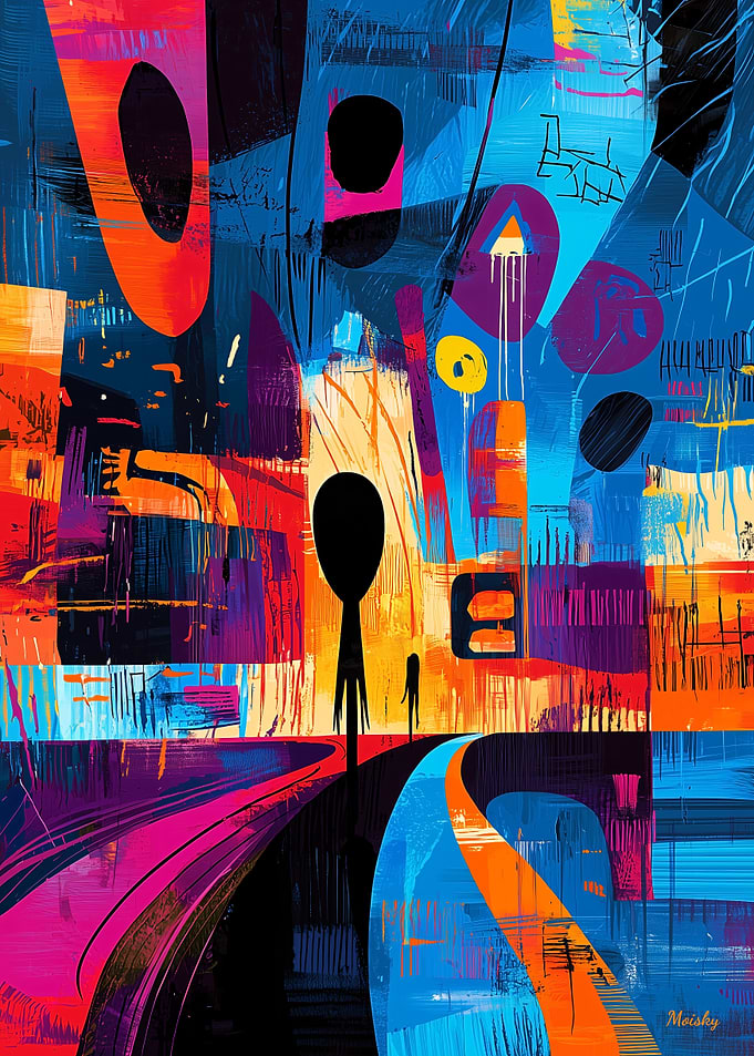 The Scream reimagined – Geometric Abstract Expressionism