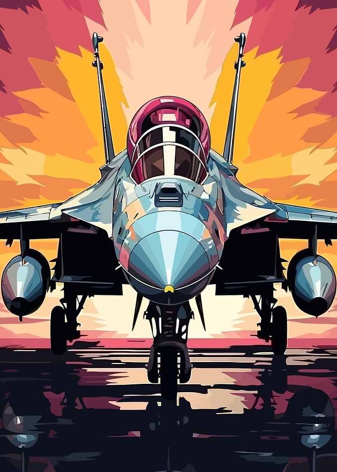 Fighter Jet Sunset