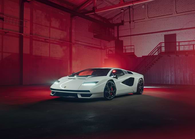 White Lamborghini Countach