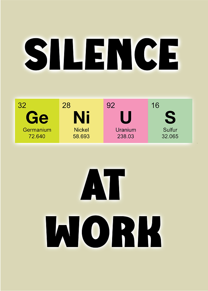 Silence Genius at Work Periodic Table