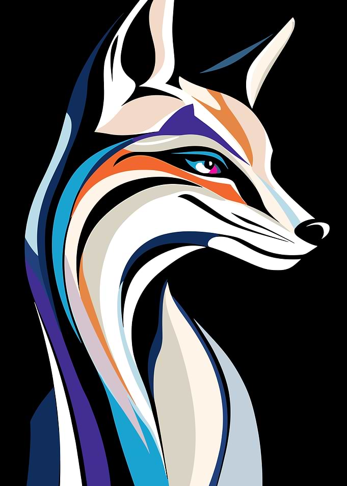 Abstract Fox Portrait