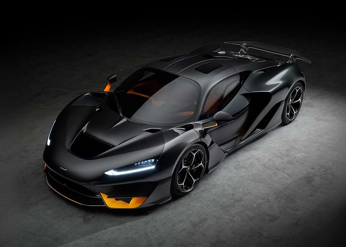 Black Sports Car with Orange Accents