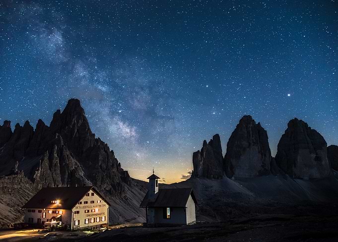Milky Way Over Mountain Chapel