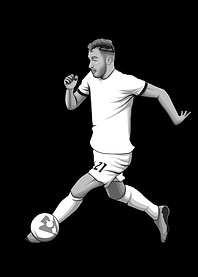 Dejan Kulusevski Black and White Version