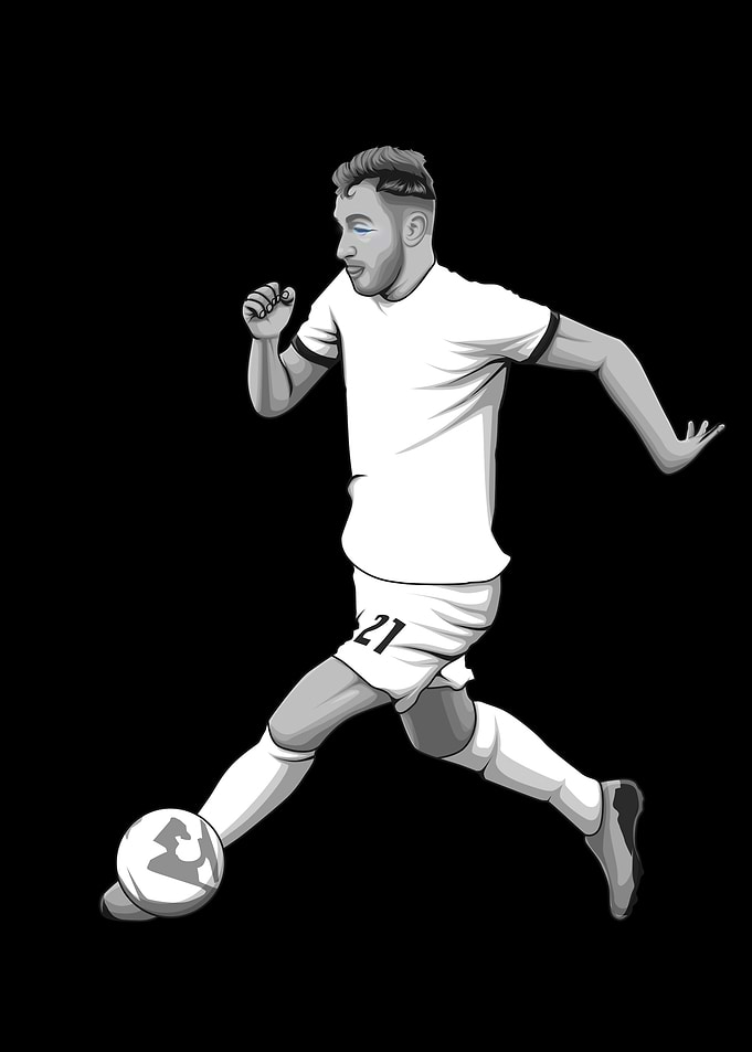 Dejan Kulusevski Black and White Version