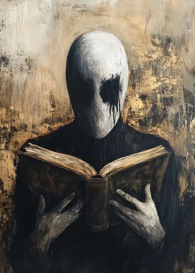 Faceless Figure Reading