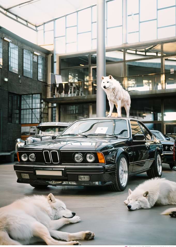 Wolves and a BMW