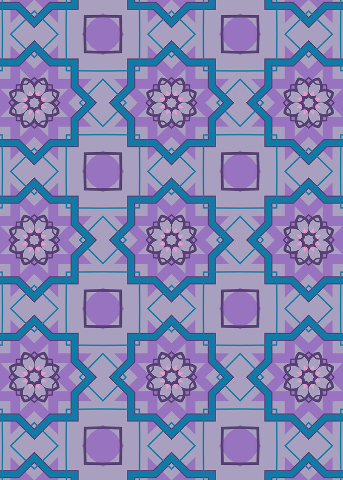 Purple and Teal Geometric Pattern
